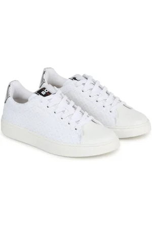 HUGO BOSS Monogram-jacquard panelled sneakers