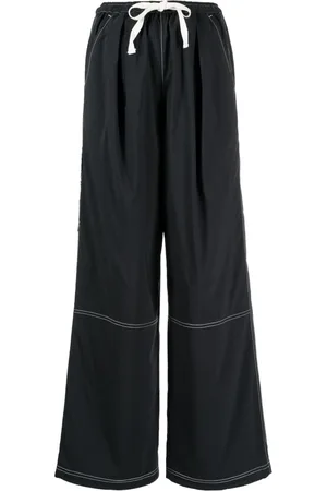 Izzue Logo-appliqué wide-leg trousers