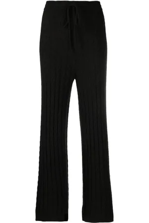 Totême Cable-knit straight-leg trousers
