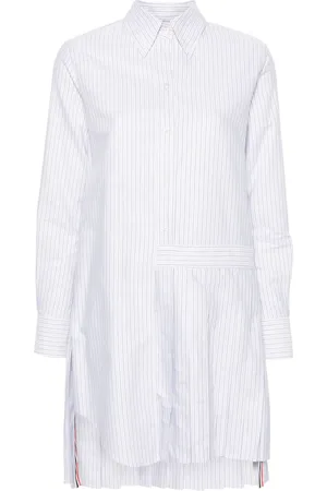 Thom Browne Pleated striped shirt dress
