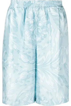 VERSACE Barocco-print silk shorts