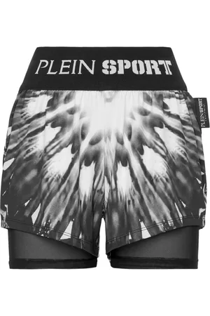 Philipp Plein Logo-waistband graphic-print shorts