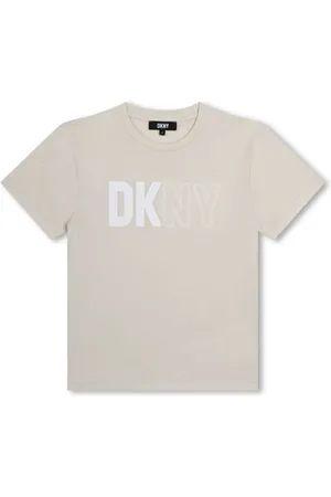 DKNY - Boys White Cotton Logo T-Shirt