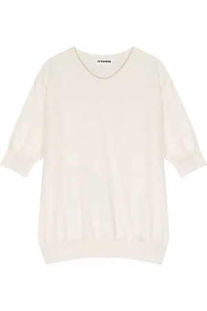 Jil Sander Ribbed-trim cotton T-shirt