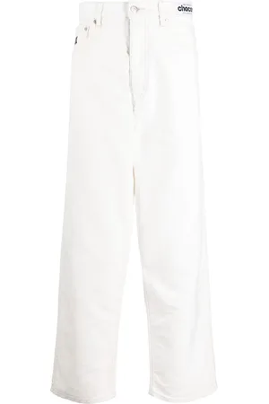 Chocoolate Drop-crotch straight-leg jeans
