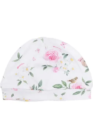 MONNALISA Floral-print cotton beanie