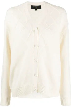 Paule Ka Argyle-knit V-neck cardigan