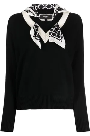 Paule Ka Scarf-detail wool jumper