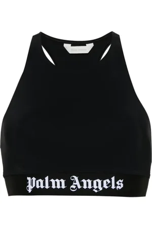 Palm Angels Logo-tape crop top