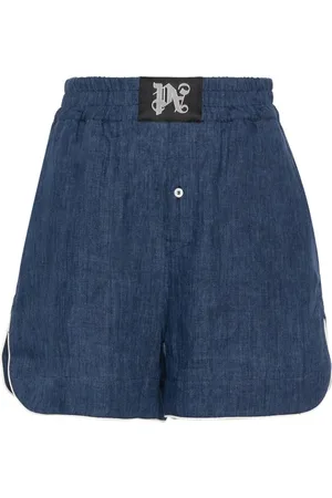 Palm Angels Monogram-motif linen boxer shorts
