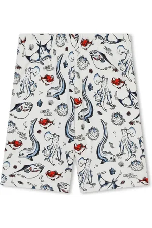 Kenzo Graphic-print cotton bermuda shorts