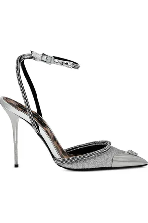 Philipp Plein Glitter Decollete leather pumps