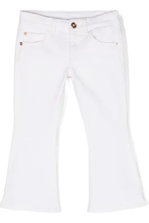 VERSACE Logo-patch flared jeans