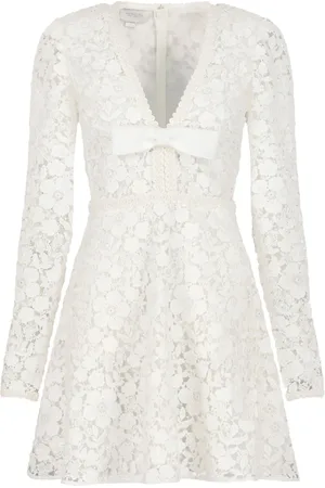 Giambattista Valli Long-sleeve guipure-lace minidress