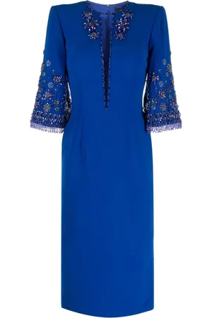 Jenny Packham Sandrine bead-embellished midi dress