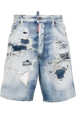 Dsquared2 Shark Bite washed denim shorts