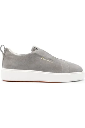 santoni Slip-on suede sneakers