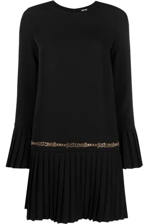 Black pleated detail frill hem bodycon dress best sale