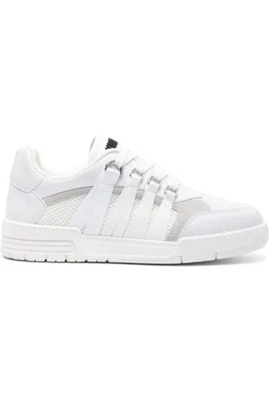 Moschino Lace-detailed panelled trainers