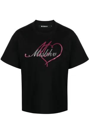 MISBHV Logo-print glitter-embellished T-shirt