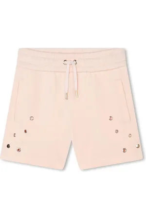 Chloé Eyelet-detail track shorts