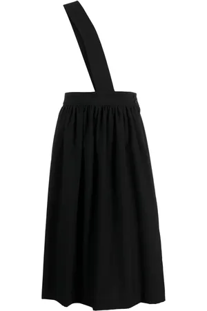 Comme des Garçons Crossover-strap wool midi skirt