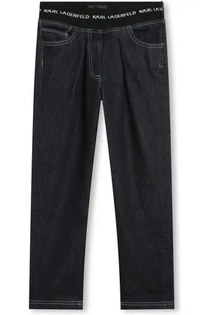 Karl Lagerfeld Logo-waistband straight-leg trousers