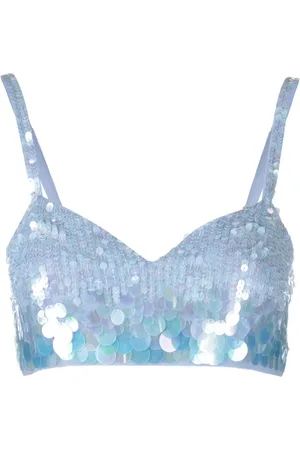 P.A.R.O.S.H. Sequinned crop top