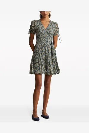 Ralph Lauren Floral-print V-neck mini dress