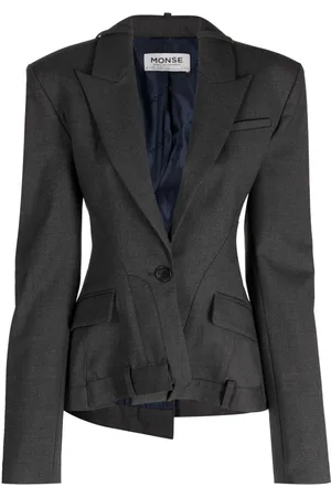 Monse pinstriped panelled cotton waistcoat - Black