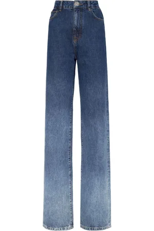 Philipp Plein Gradient-effect high-rise jeans