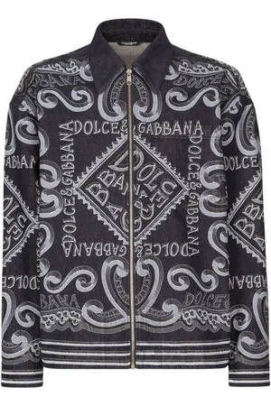 Dolce & Gabbana Logo-print cotton shirt jacket