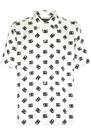 Dolce & Gabbana DG logo-print silk shirt