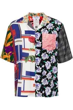 Marine Serre Regenerated Silk Scarves bowling shirt