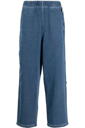 A Bathing Ape Logo-embossed straight-leg jeans