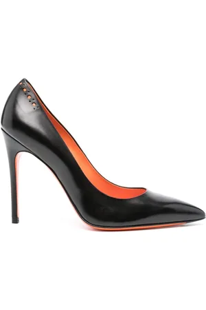 santoni 105mm leather pumps