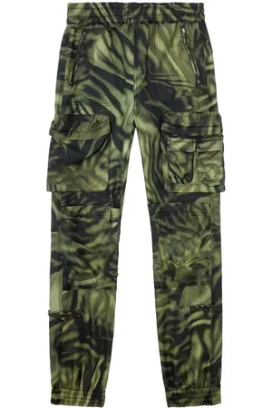 Diesel P-Mirow zebra-print trousers