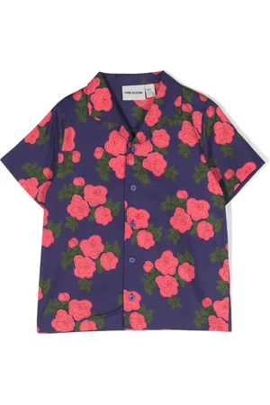 Mini Rodini Roses organic cotton shirt