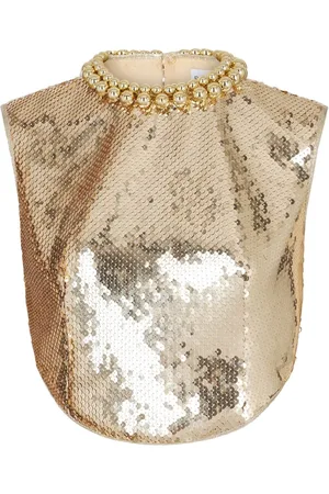 Paco rabanne Sequin-embellished crop top