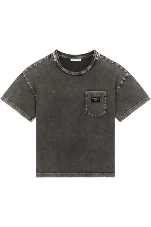 Dolce & Gabbana Logo-appliqué faded cotton T-shirt