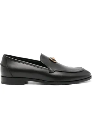 VERSACE Medusa-plaque leather loafers