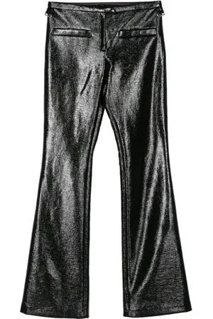 Courrèges Snaps Vinyl flared trousers