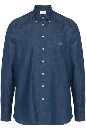 Etro Paisley washed denim shirt