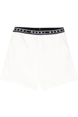 Marni Logo-print strap cotton shorts