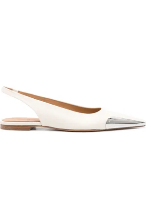 OFF-WHITE Allenframe leather ballerina shoes