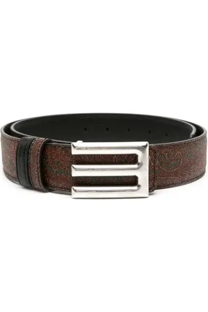 Etro Paisley-print leather belt