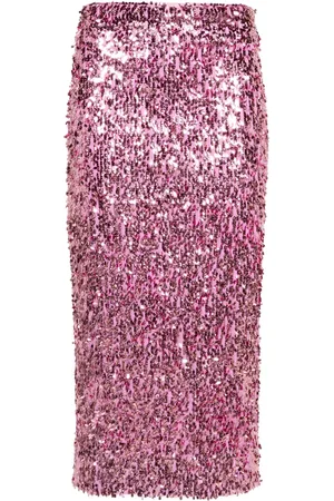 ROTATE Sequinned midi skirt