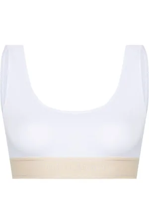 Printed one-shoulder sports bra in multicoloured - Palm Angels