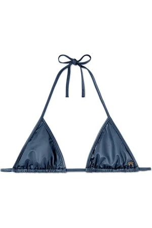 Palm Angels Metallic triangle bikini top