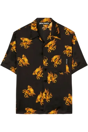 Palm Angels Burning monogram-print shirt